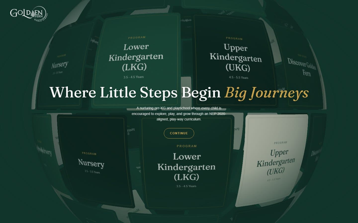 Golden Fern World School homepage